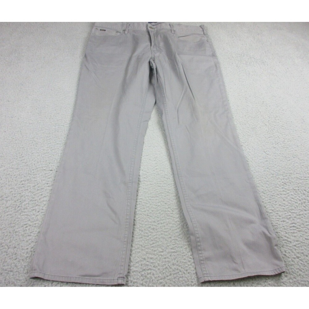 Polo Ralph Lauren Pants Mens 38 Gray Chino Stretch Casual Preppy Pocket 38x32